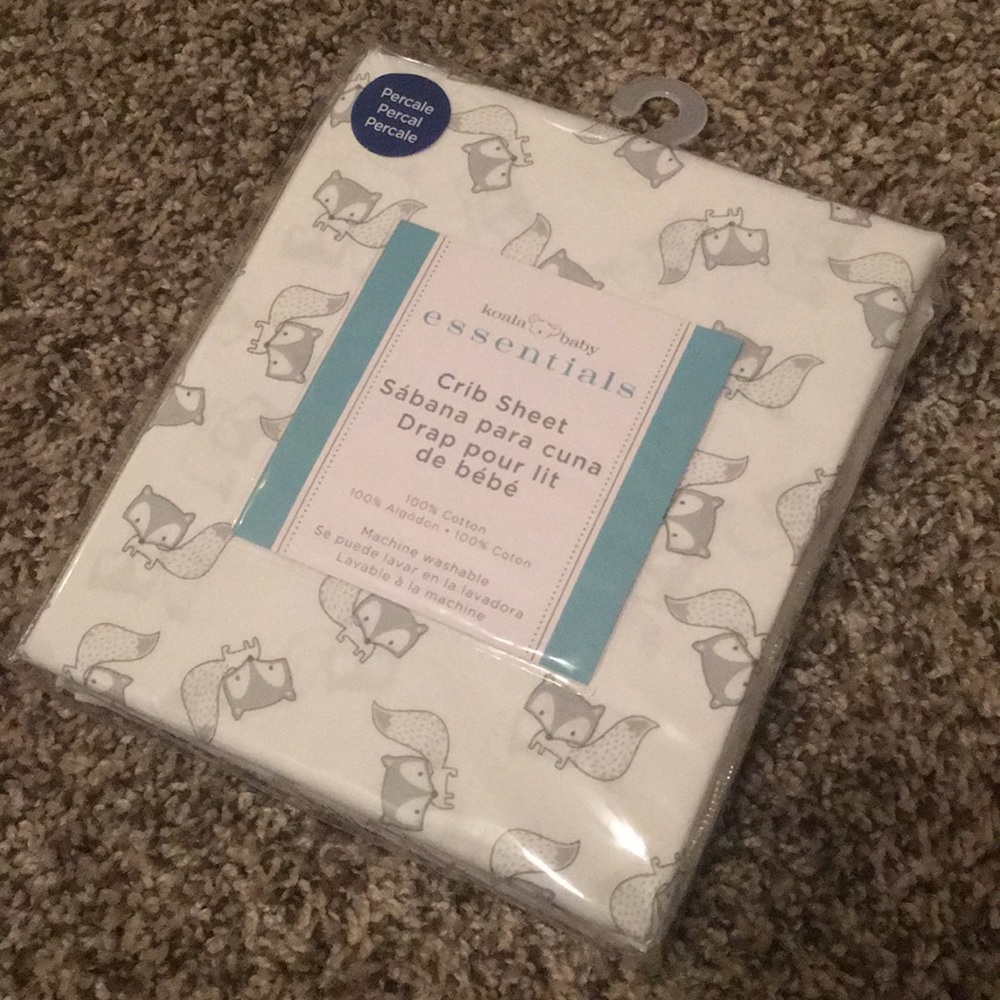 Koala Baby - Fox print cotton crib sheet